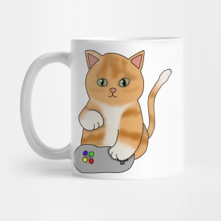 Gamer kitty (fluffy orange cat) Mug